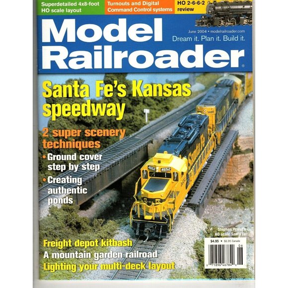 Model Railroader Magazine June 2004 Santa Fes Kansas Speedway, Scenery - Picture 1 of 1